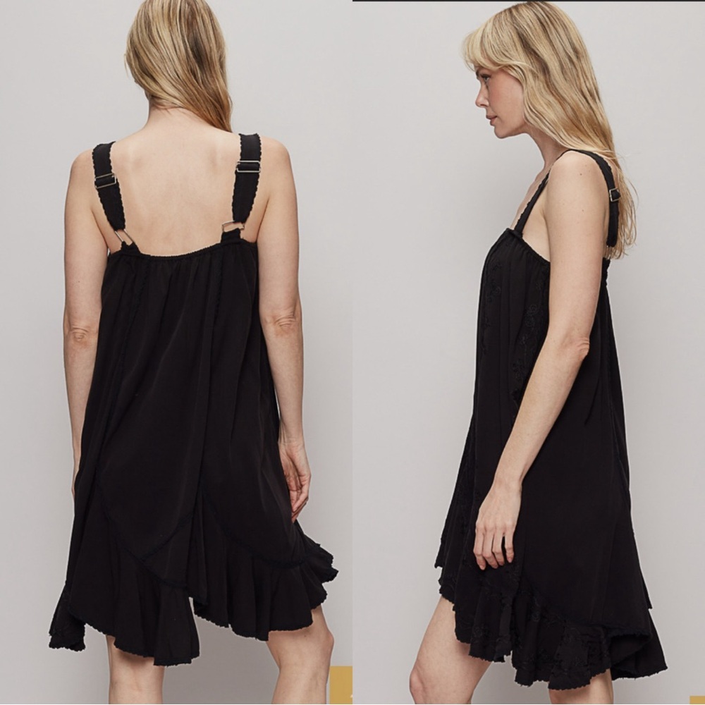 🩵#203 POL Black Sleeveless Dress - Picture 2 of 2